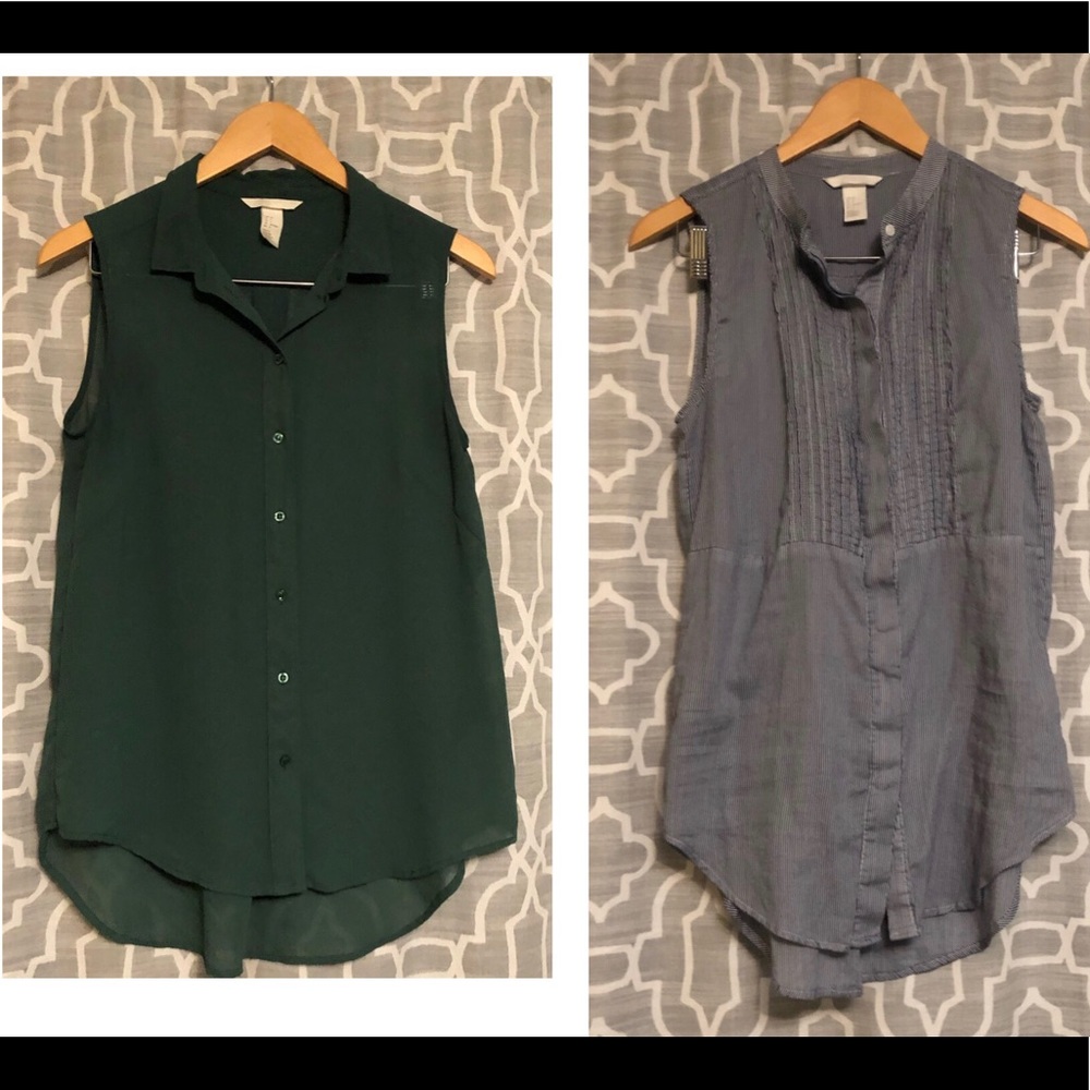 2 sleeveless H&M tops